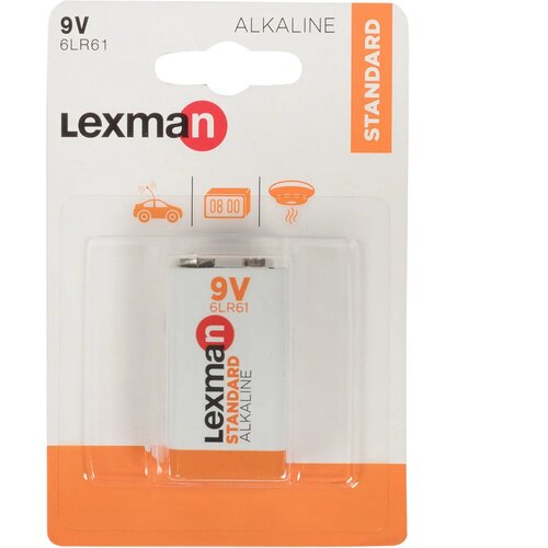 LEXMAN Батарейка алкалиновая Lexman 6LR61, 1 шт.