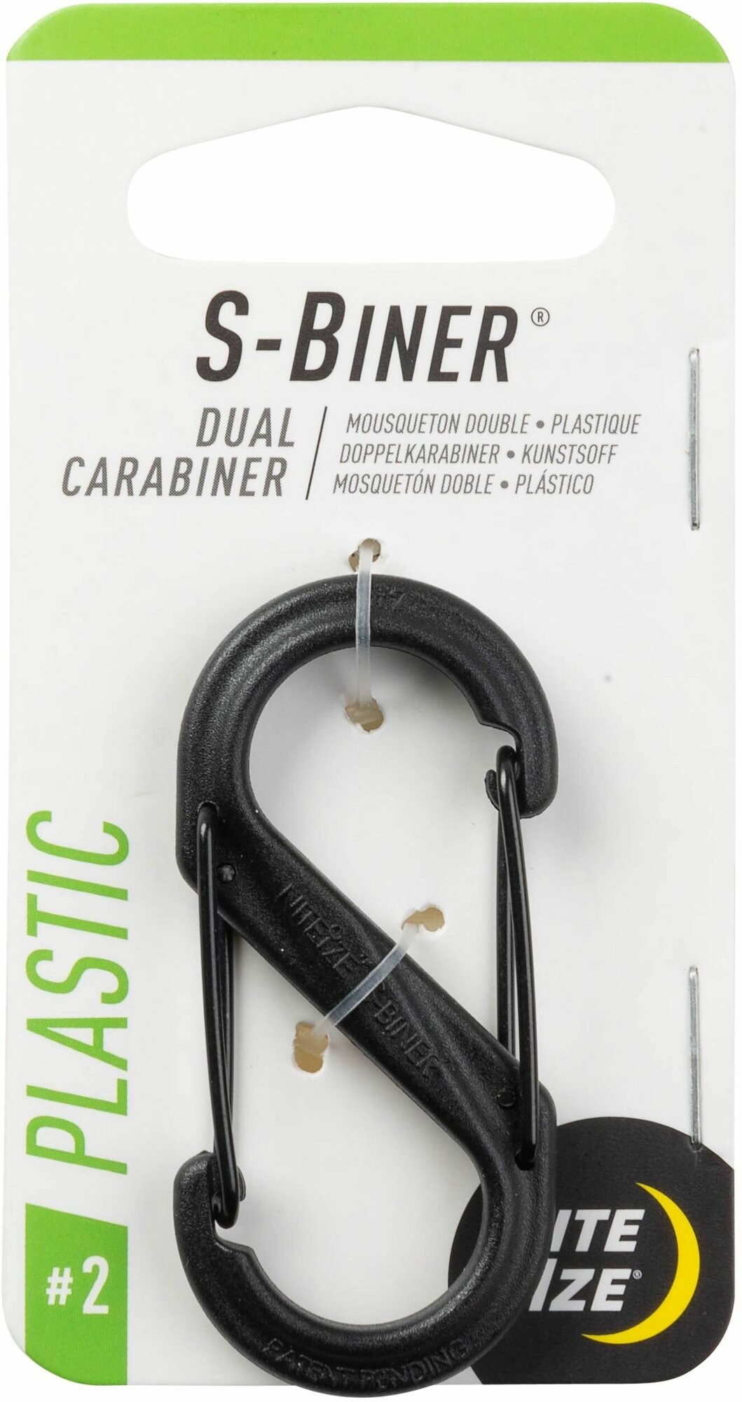 Карабин пластиковый Nite Ize S-Biner Plastic Double-Gated Carabiner #2 - Черный