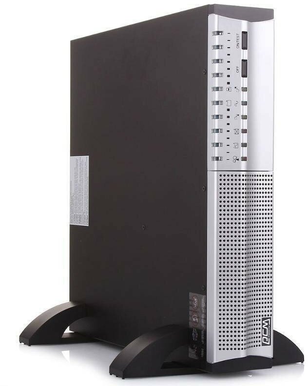 UPS POWERCOM SRT-1000A, line-interactive, 1000VA, 900W, LCD, Rack / Tower, 8 IEC320 C13 sockets with redundant power supply, USB, RS-232, SNMP card slot, EPO, RJ45 protection, WxDxH 428x453x84mm., Wei - фото №8