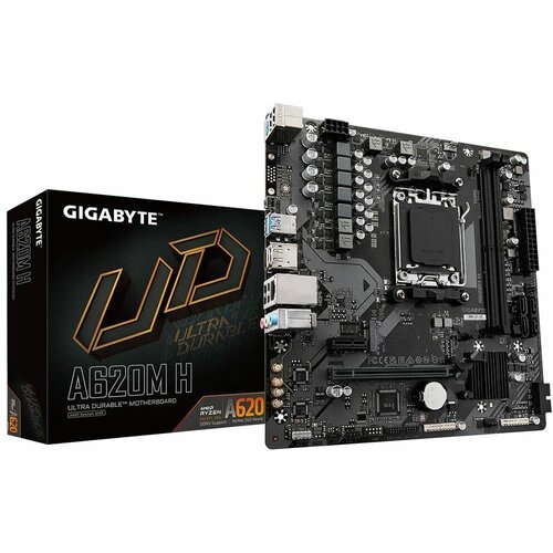 Материнская плата Gigabyte A620M H, Socket AM5, AMD A620 материнская плата gigabyte a620m ds3h am5