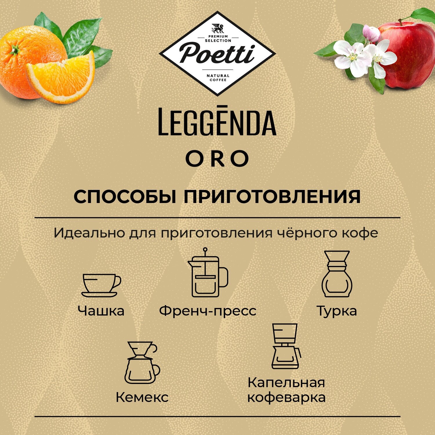 Кофе в зернах Poetti Leggenda Oro 250г ООО Милфудс - фото №11