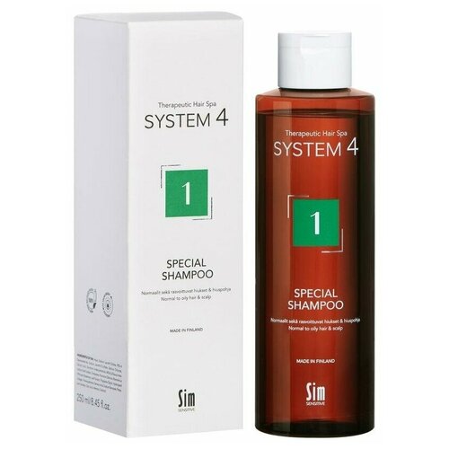 System 4, Special Shampoo Терапевтический шампунь №1 для нормальной и жирной кожи головы, 75 мл шампунь терапевтический 1 для нормальной и жирной кожи головы system 4 система 4 фл 500мл