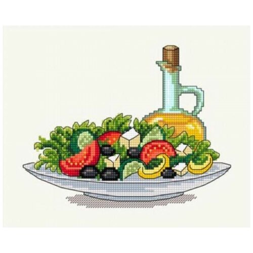 Набор для вышивания Греческий салат Сделано с любовью, 20x25 см салат греческий 1кг