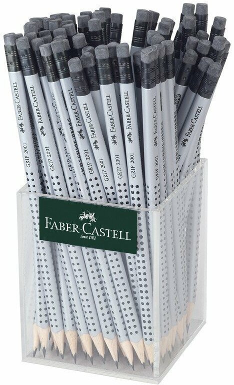 Карандаш ч/г Faber-Castell "Grip 2001" HB, с ластиком