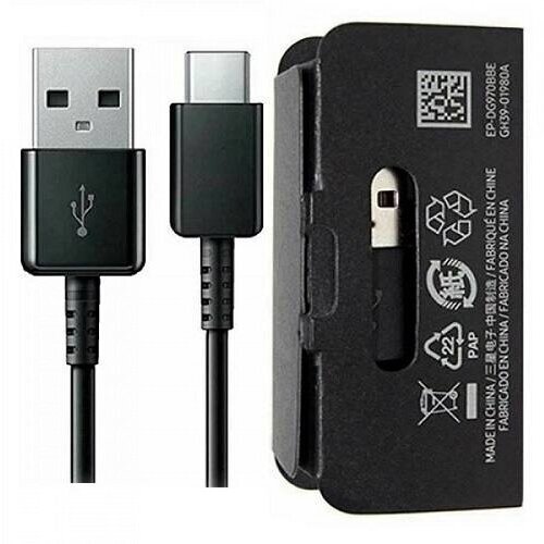 USB Кабель для быстрой зарядки EP-DG970BBE (USB - Type-C) для Samsung черный (тех. упаковка)