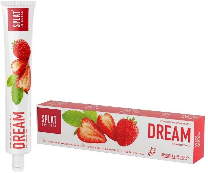 Splat паста зубная со вкусом земляники Dream Special 75мл