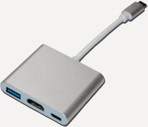 Изображение товара Кабель PALMEXX USBC-HDMI-USB3.1-USBC / серебро