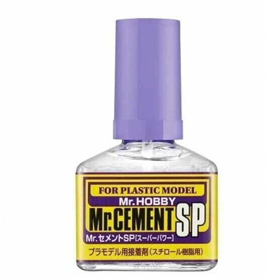MC-131 Mr.Hobby Mr. Cement SP Клей для пластиковых моделей, с кисточкой, 40 мл.
