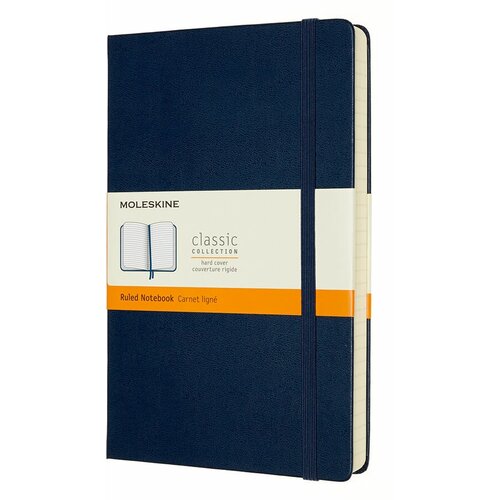 Блокнот MOLESKINE Classic Expended, 400стр, в линейку, твердая обложка, синий сапфир [qp060expb20]