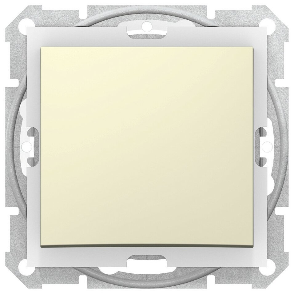 Sedna SDN0100347 Выключатель одноклавишный (10 А, под рамку, скрытая установка, IP44, бежевый) Schneider Electric - фото №2