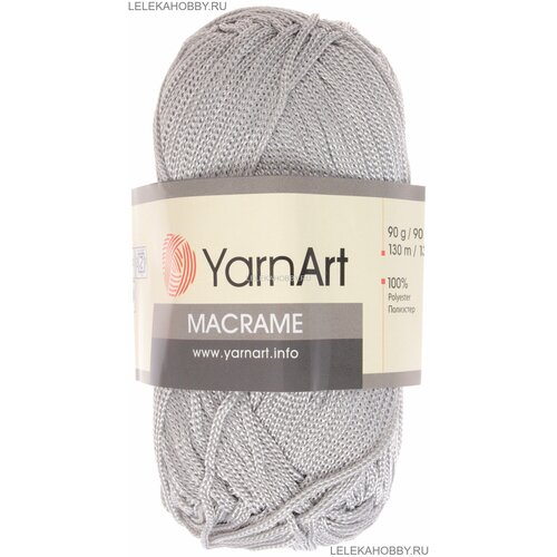 Пряжа Yarnart Macrame светло-серый (149), 100%полиэстер, 130м, 90г, 1шт