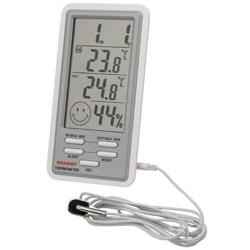 Комнатно-уличная погодная станциятермометр на подставке с кнопкой сброса параметров 183200₽