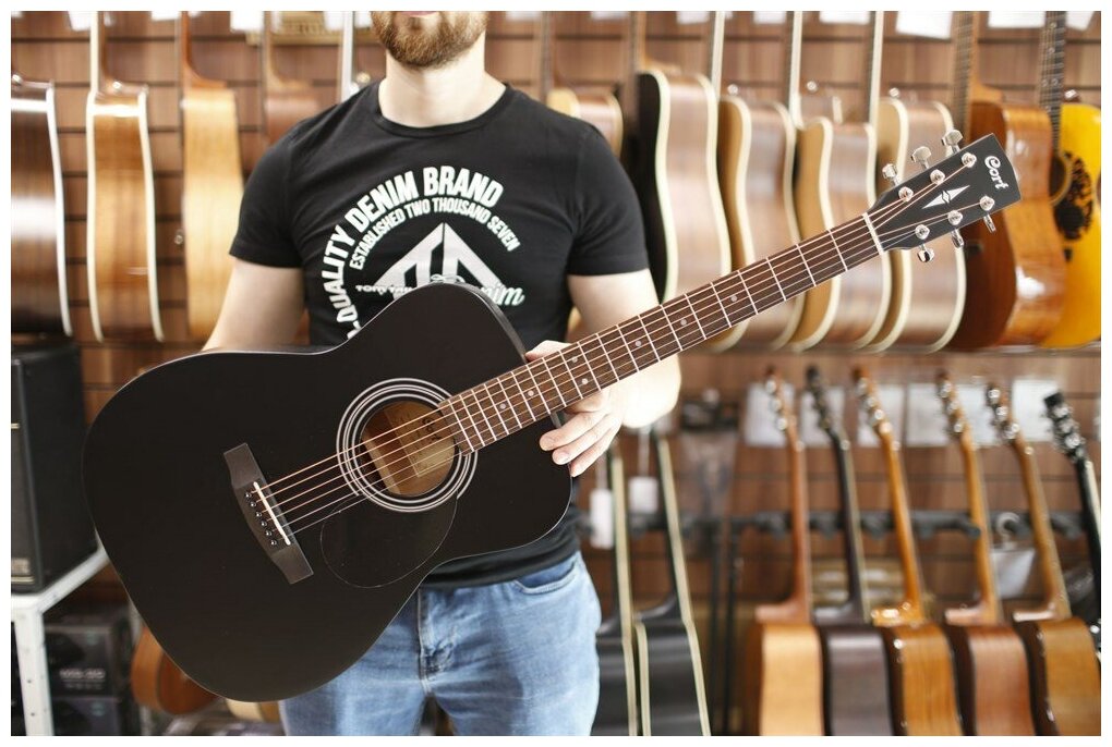 AF510-BKS Standard Series Акустическая гитара, черная, Cort