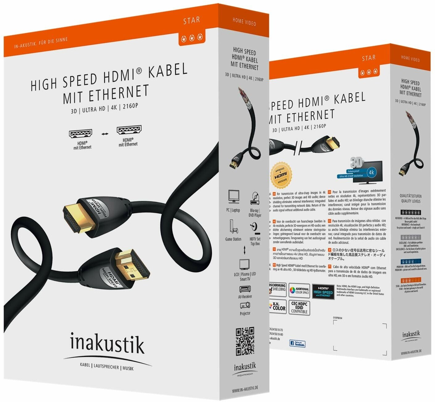 Inakustik Star HDMI 0.75 m кабель HDMI