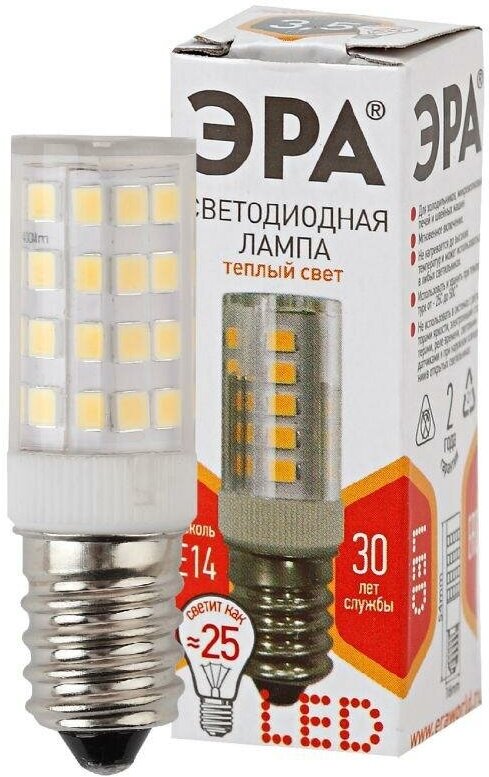 Лампочка светодиодная ЭРА STD LED T25-3,5W-CORN-827-E14 E14 / Е14 3,5Вт теплый белый свет
