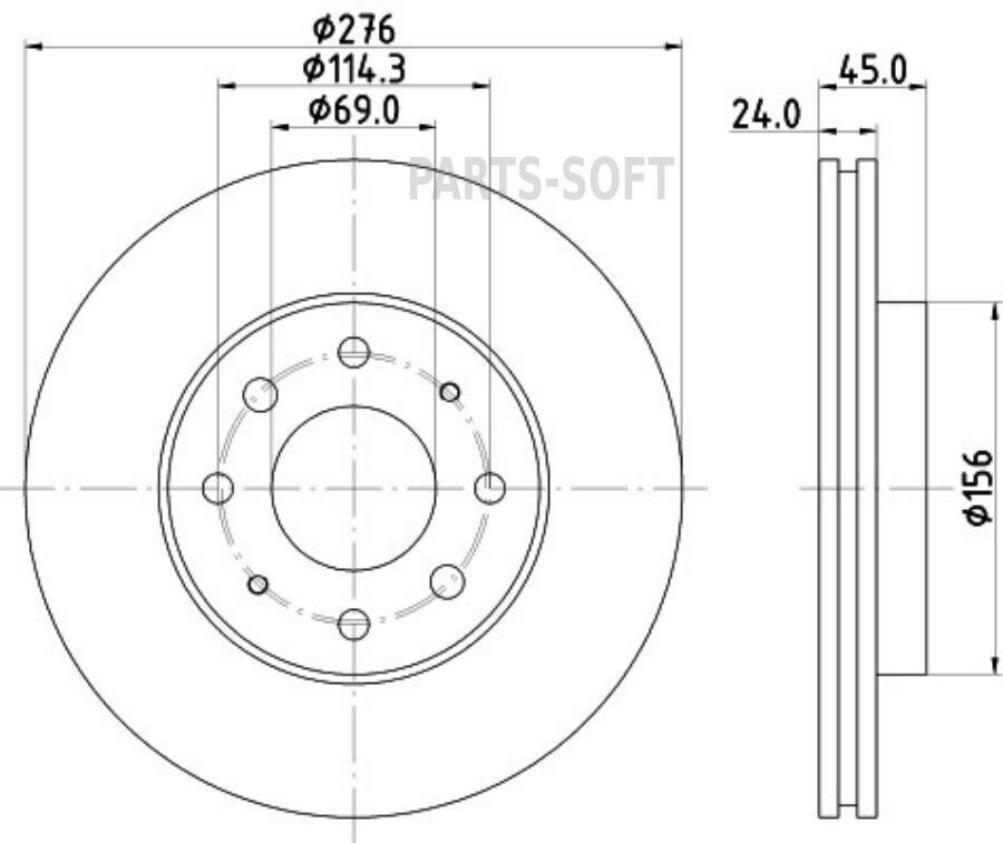 BEHR-HELLA 8DD355108-171 Диск тормозной