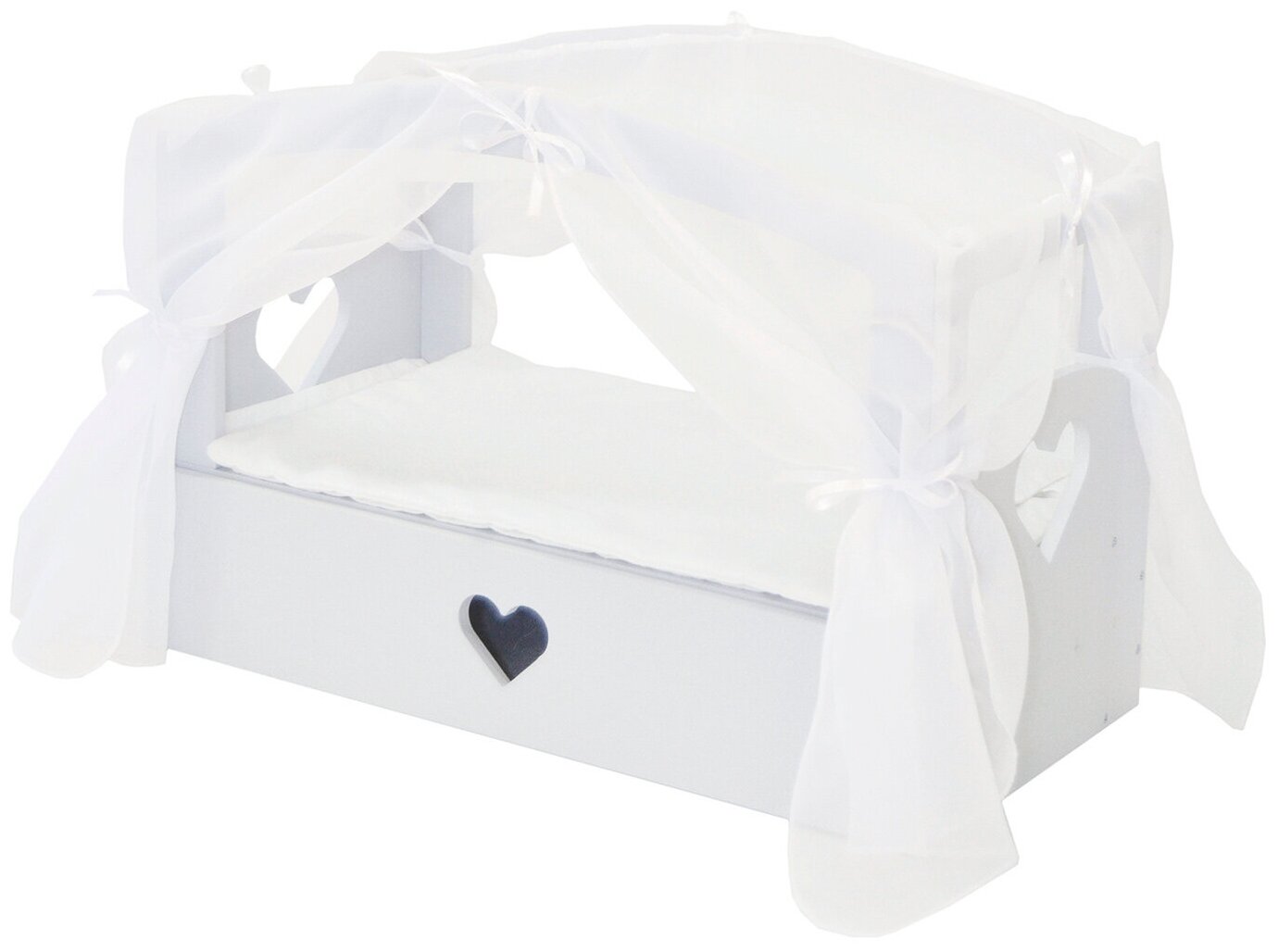 Кроватка с бельевым ящиком Серии Любимая кукла, цвет Аквамарин PAREMO - фото №1