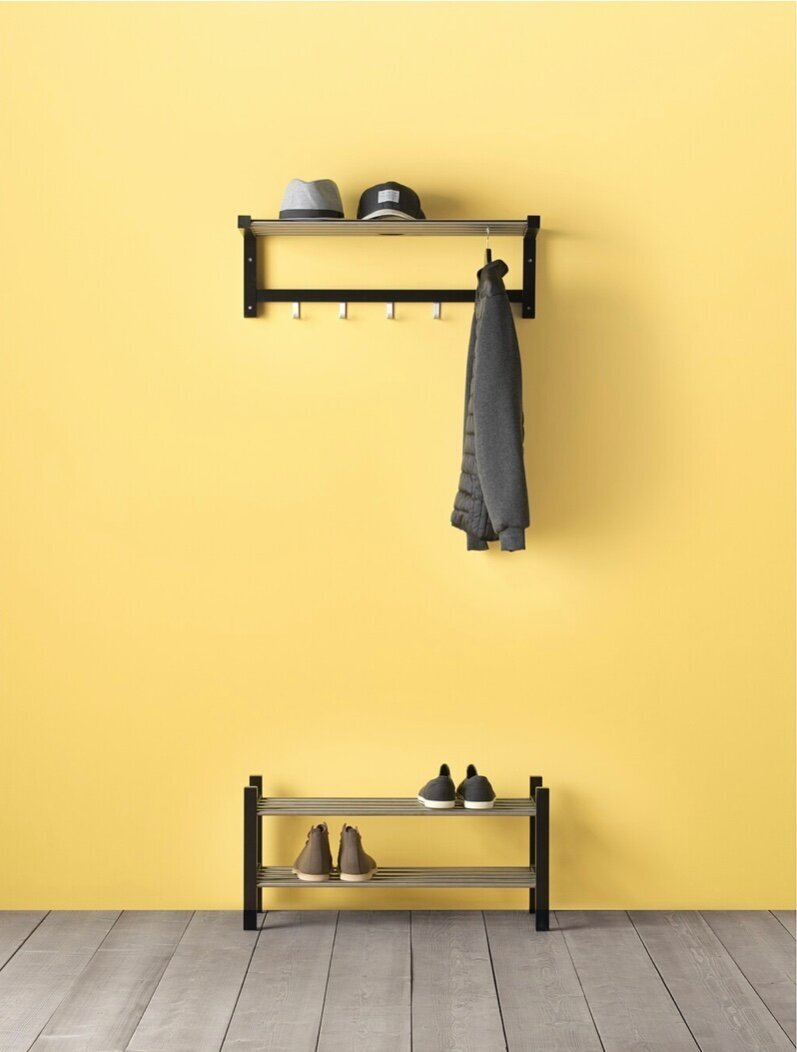 Полка для обуви IKEA TJUSIG черная 79x32x37 см - фотография № 2