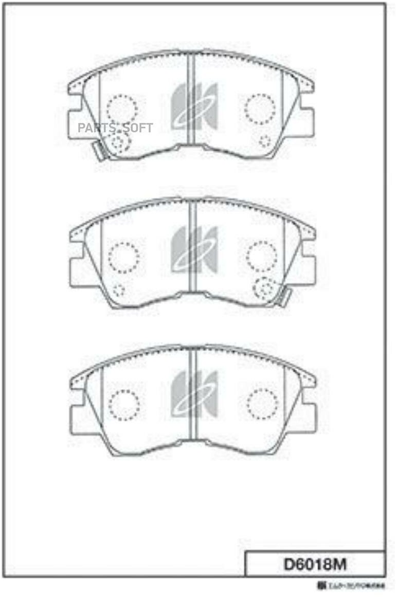 KASHIYAMA D6018M Колодки тормозные дисковые