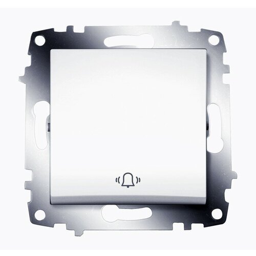 Cosmo Выключатель кнопочный с символом Звонок белый 619-010200-207 ABB
