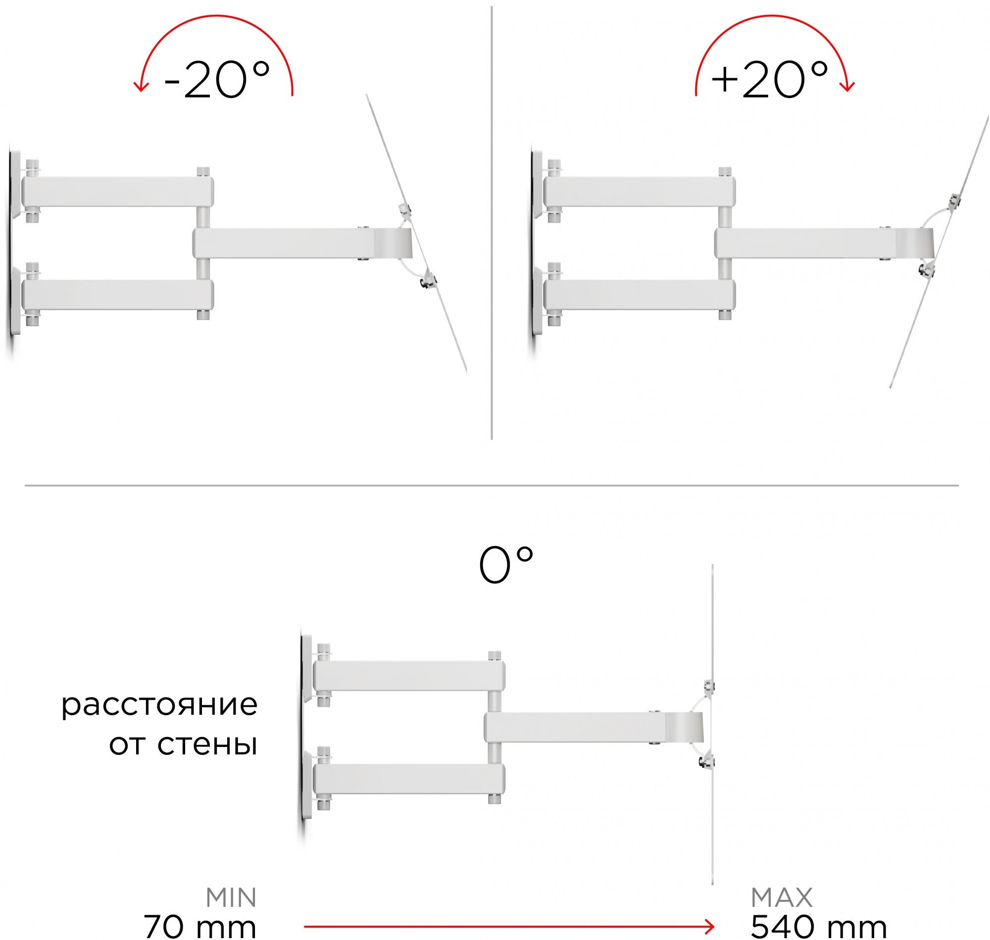 Кронштейн на стену Holder LCD-5566, белый - фотография № 9