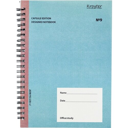 фото Бизнес-тетрадь kroyter а5,60л,145х206, клетка, греб, сер. блок 80гр офис 00061