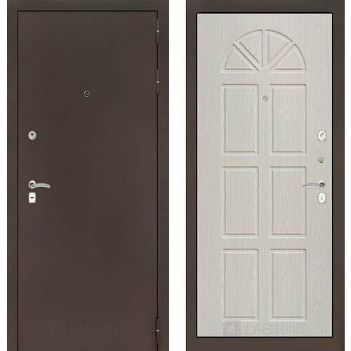 Входная дверь Labirint Classic Антик медный 15 Алмон 25 (Винорит) 960x2050, открывание левое