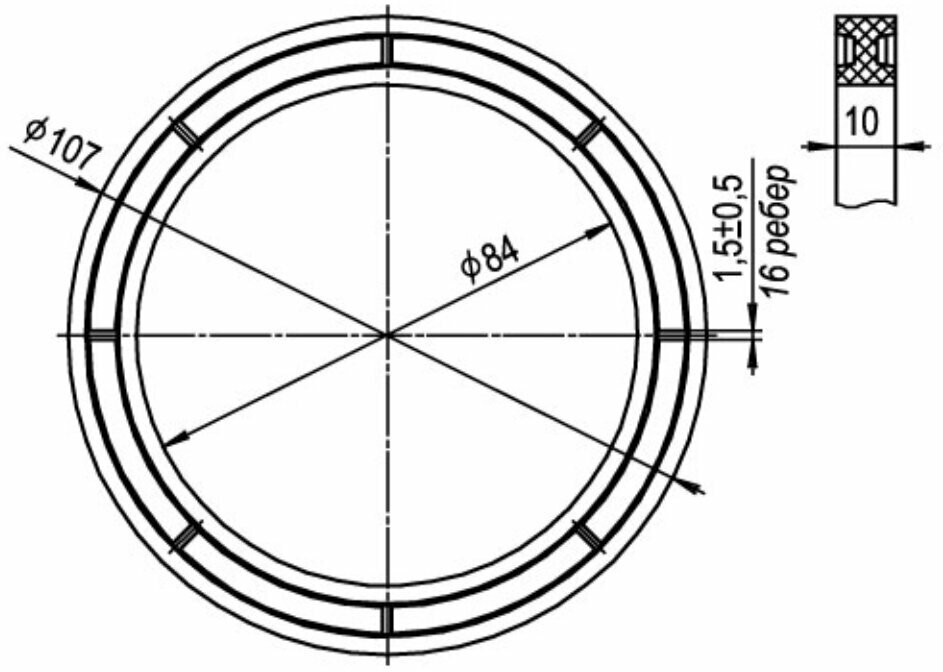 Прокладка для унитаза, производство Santeri, Инкоэр, 004(В)