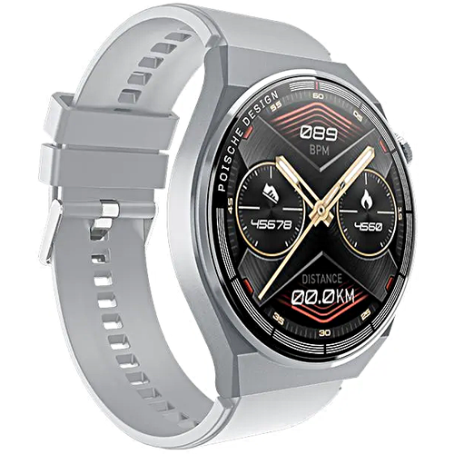 Умные часы HW23 MAX Smart Watch, Bluetooth, iOS, Android, 1.52 HD-экран, Звонки, Голосовой помощник, Cеребристый, WinStreak
