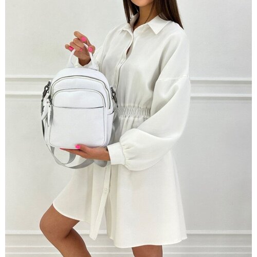 фото Рюкзак 2130 вайт, фактура гладкая, белый piove