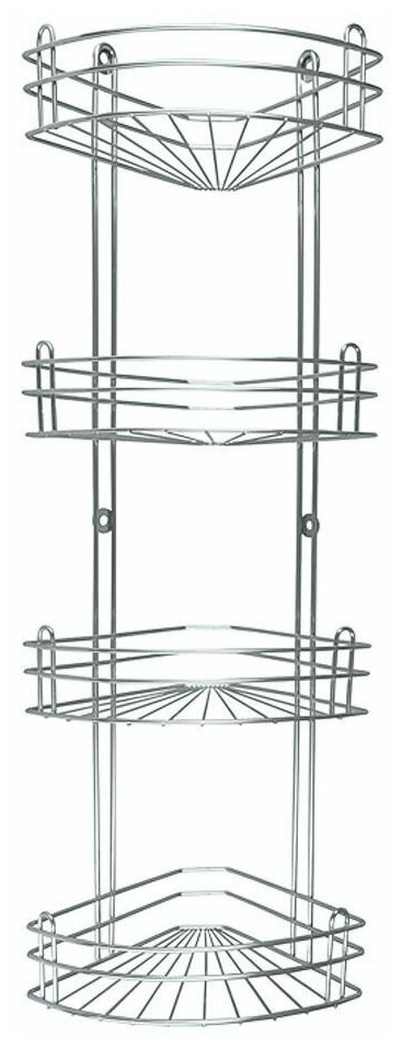 Полка для ванной 4-ярусная угловая Rosenberg RUS-385026-4 Zn