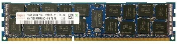 Оперативная память для компьютера 16Gb (1x16Gb) PC3-12800 1600MHz DDR3 DIMM ECC Registered CL11 Hynix HMT42GR7MFR4C-PB