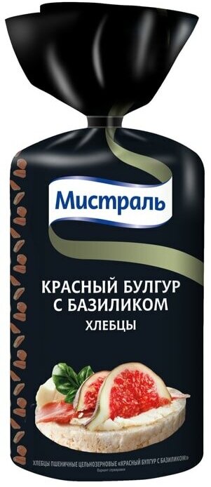 Хлебцы Мистраль Красный булгур с базиликом 100г