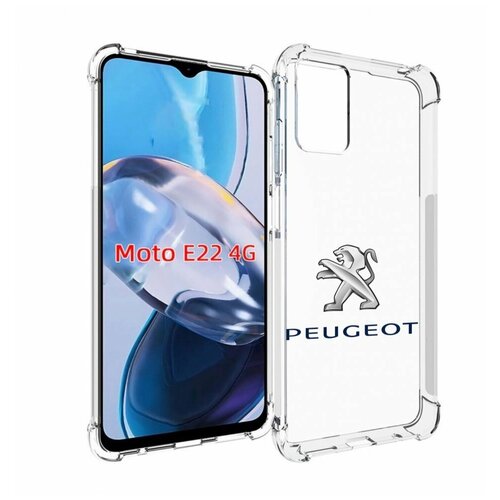 Чехол MyPads peugeot-пежо-3 мужской для Motorola Moto E22 4G / E22i 4G задняя-панель-накладка-бампер чехол mypads peugeot пежо 3 мужской для motorola defy 2021 задняя панель накладка бампер