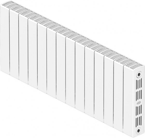 Радиатор биметаллический Rifar SUPReMO 350, 14 секций, боковое подключение, цвет белый