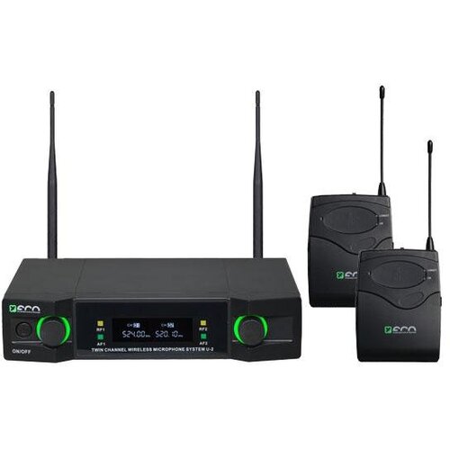 ECO by VOLTA U-2H 520107258 Микрофонная радиосистема с двумя головными микрофонами UHF диапазона 975800₽