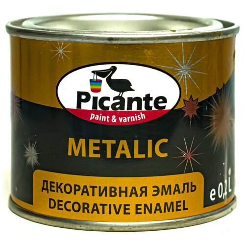 Picante Эмаль METALIC декоративная RAL 3030 медь 0,2кг 11370-3030.0,2