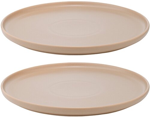 Набор из двух тарелок обеденных, сервировочных бежевого цвета из коллекции Essential, 25см, Tkano, TK22-TW_PL0010