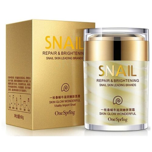 One Spring Snail Крем для лица с муцином улитки омолаживающий, 60 г