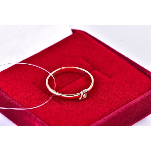 Кольцо Без бренда красное золото, 585 проба, бриллиант, размер 17