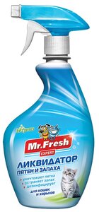 Mr.Fresh Expert 3в1 Ликвидатор пятен и запаха для кошек и хорьков 500мл (спрей)