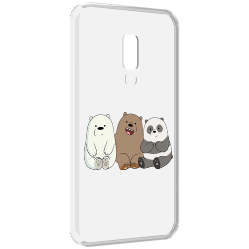 Чехол MyPads панды детский для Meizu 15 задняя-панель-накладка-бампер