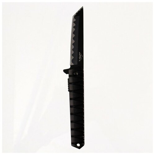 фото Нож-танто теропром 7866361 складной серебристый, клинок 9см