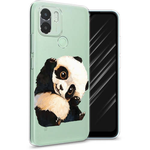 Силиконовый чехол на Xiaomi Poco C51 / Поко C51 Большеглазая панда, прозрачный силиконовый чехол на poco c51 поко c51 зима 4