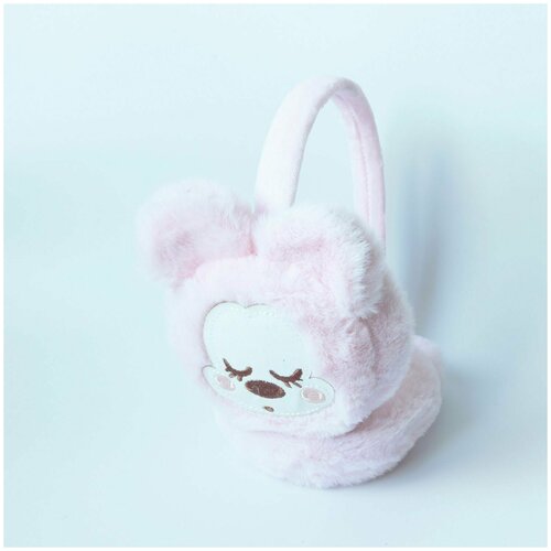 Наушники зимние утеплённые розовые медвежата 1 шт 41900₽