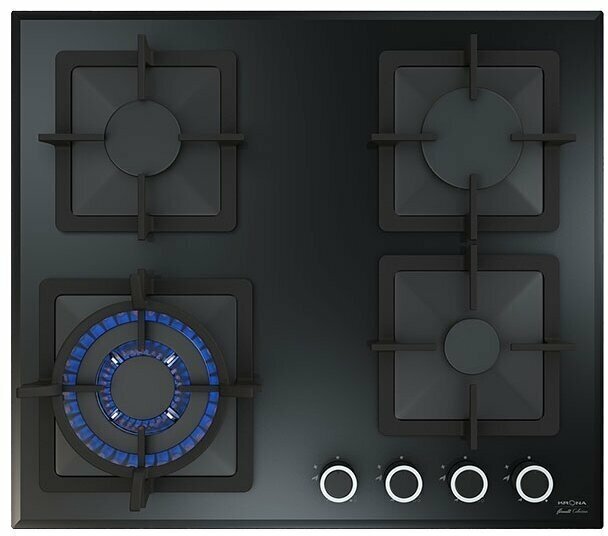 Газовая варочная поверхность KRONA CALORE 60 BL, черный