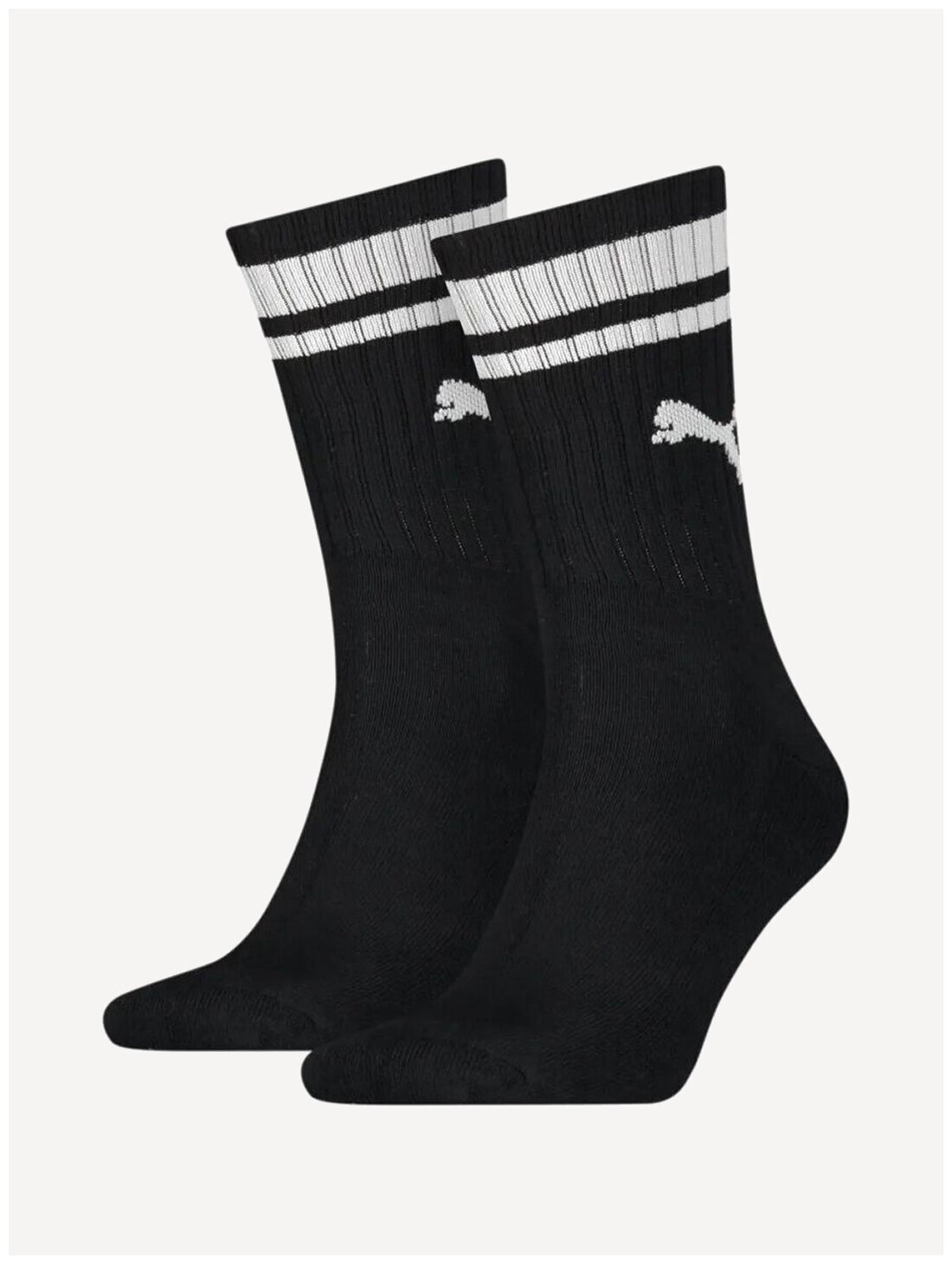 Комплект носков PUMA/90794401/PUMA CREW HERITAGE STRIPE 2P UNISEX/черный/39-42