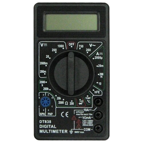 Мультиметр цифровой DT-838 / звуковая прозвонка / термопара