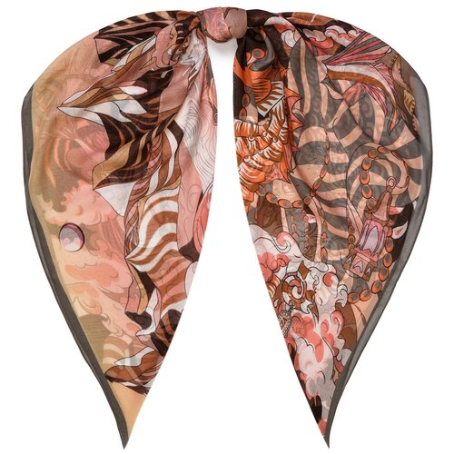 фото Платок eleganzza,120х120 см, коралловый