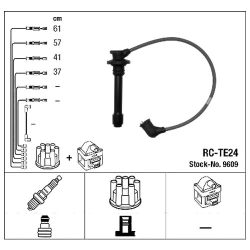 NGK RCTE24 комплект высоковольтных проводов 9609